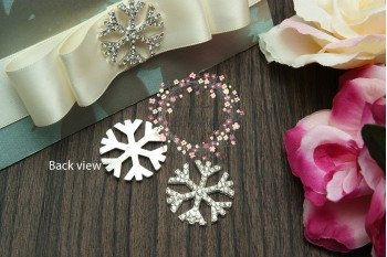 Bling Snowflake S-C, Flat Back, Pack of 5 ( 2.8 cm)